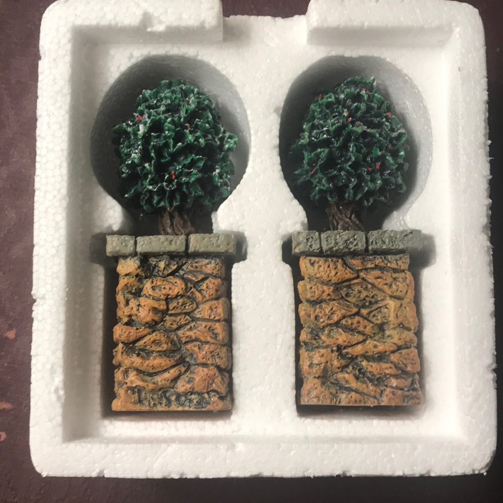 Snow village trees